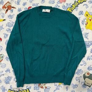 Vintage 80s Robert Bruce Turquoise Wool Sweater